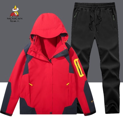 红色套装（三合一冲锋衣+QC666冲锋裤）
