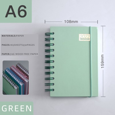 A6绿色（英文烫印线圈本）
