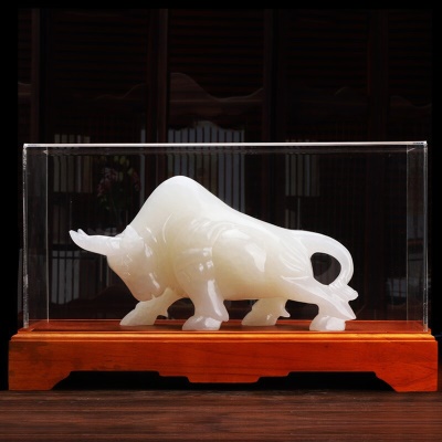 玉石牛摆件中号