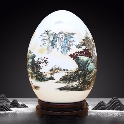 碧涧生潮福气蛋（配木质旋转底座）