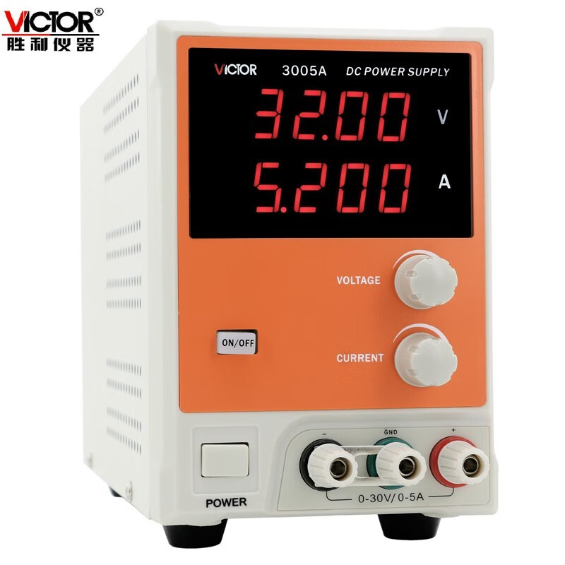胜利仪器(VICTOR)VC3005A直流稳压电源开关数显电流表高准确度手机维修电源30V/5A
