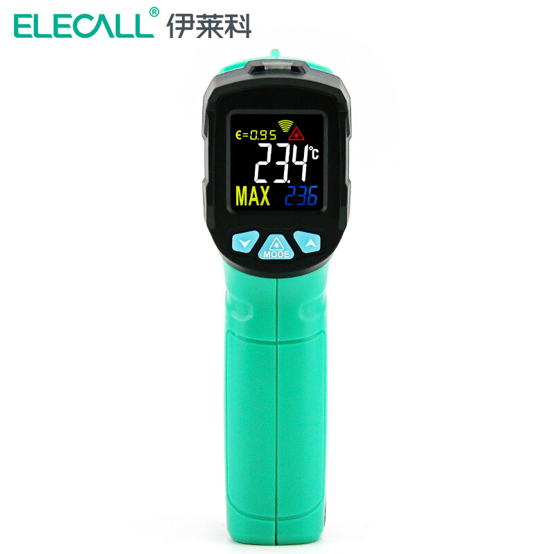 伊莱科(ELECALL)红外线测温仪 高精度测温枪彩屏数显手持式温度计