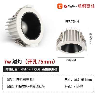 开孔75/涂鸦zigbee/ 7W