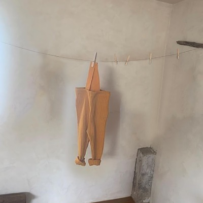 姜黄色背带裤