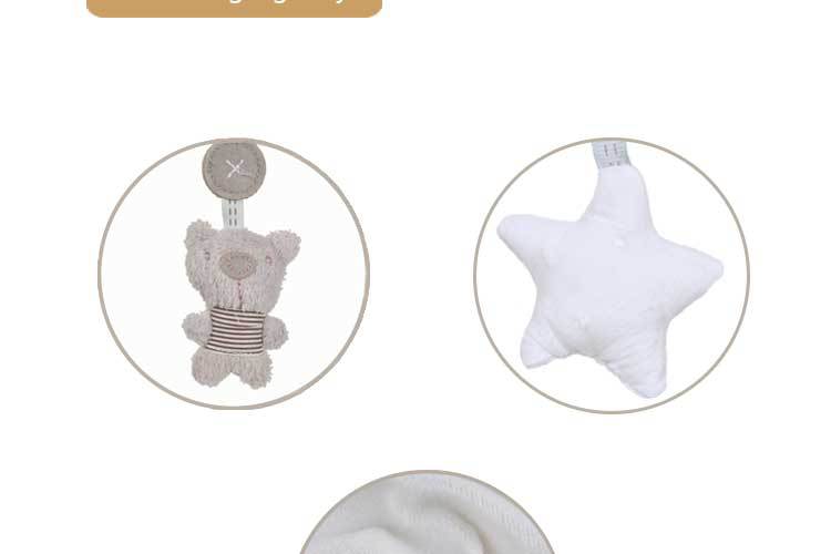 五角星床铃一款可做婴儿车挂 的毛绒玩具八音盒厂家直供