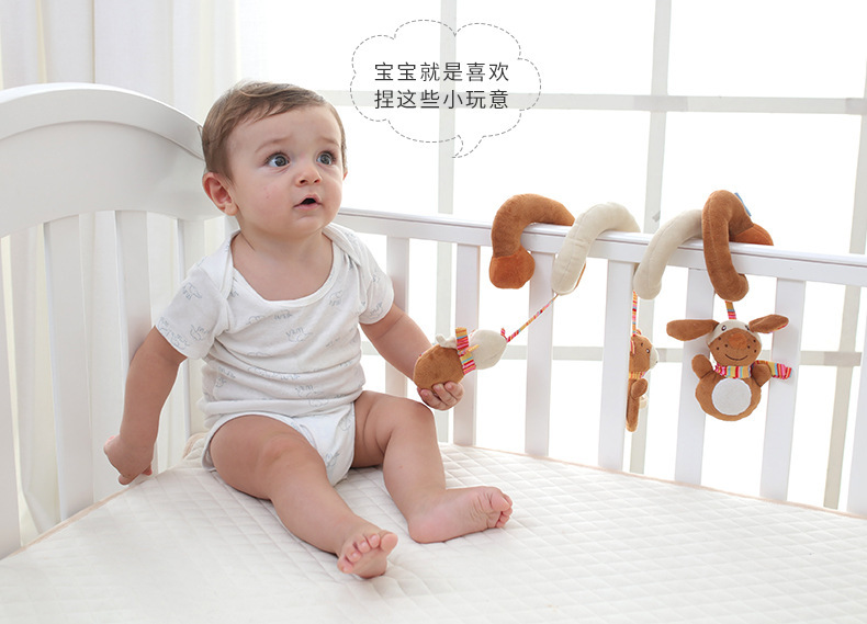商品详情图_高品质熊兔鸟床绕音乐发声床铃玩具婴儿毛绒床挂车挂