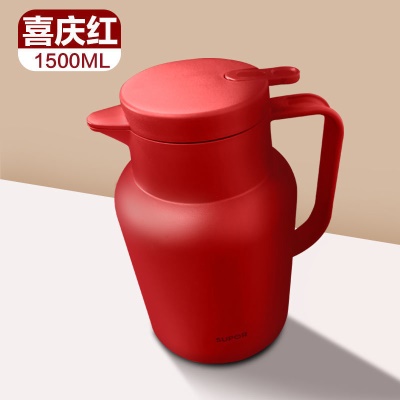 1.5L喜庆红  红胆玻璃