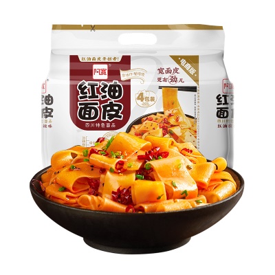 红油面皮四连包（酸辣味）420g