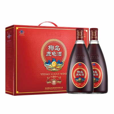 33度椰岛鹿龟酒500ml*2瓶礼盒