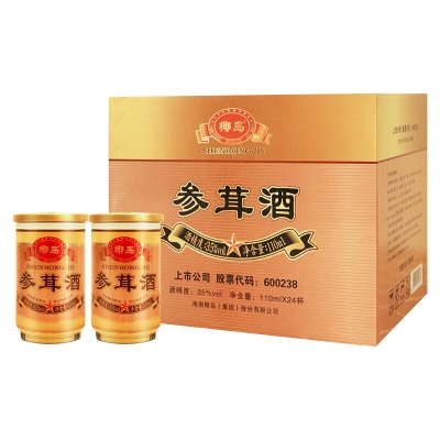 椰岛参茸酒整箱110ml*24瓶