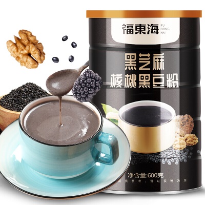 【五谷代餐】 黑芝麻核桃粉600克