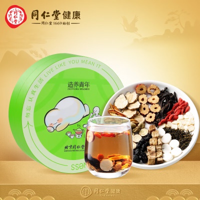 人参黄精杜仲雄花茶360克-礼盒