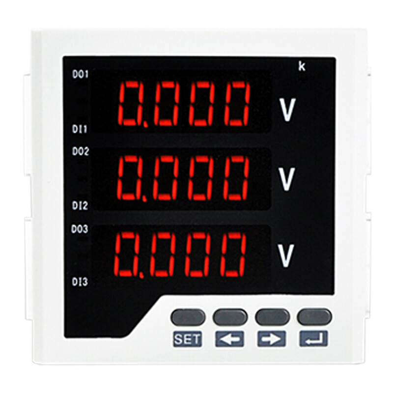 伊莱科（ELECALL）ELE-3AV33 AC450V 三相数显电压表交流电压表数字智能电表96x96 AC450V