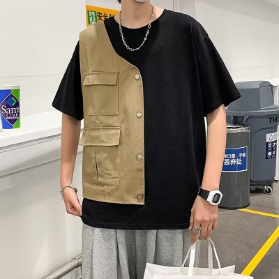 标准新款五分袖潮流ins城市风貌时尚潮牌青春流行...
