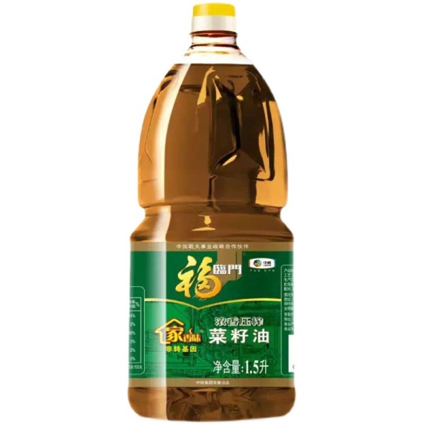 福临门家香味浓香压榨菜籽油1.5L