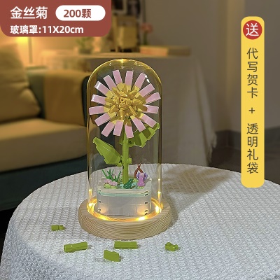 金丝菊+发光玻璃罩+礼袋 【材料包】